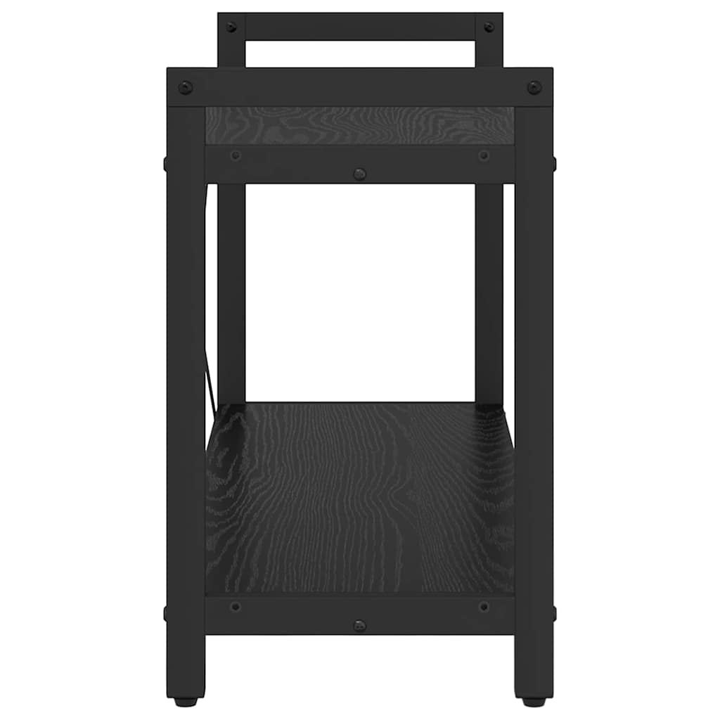 Bogreol 80 x 30 x 50 cm Konstrueret træ Sort eg