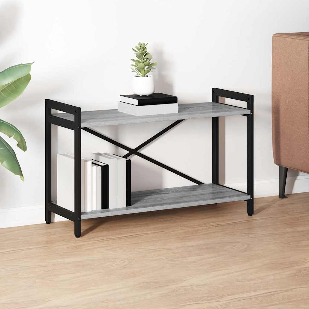 Bogreol 80 x 30 x 50 cm Konstrueret træ Grå sonoma-eg