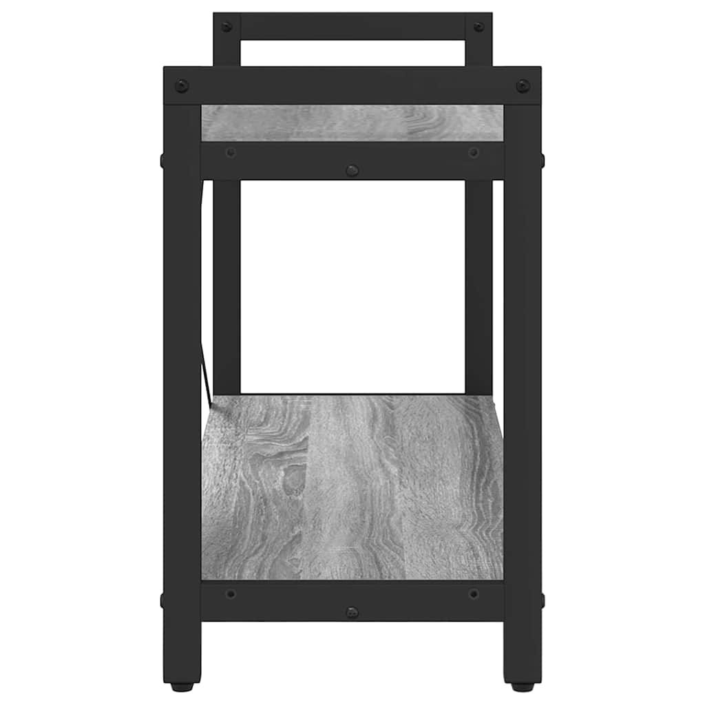 Bogreol 80 x 30 x 50 cm Konstrueret træ Grå sonoma-eg