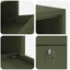 Pakke drop boks med opbevaring Oliven grøn 44 x 22 x 82 cm Stål