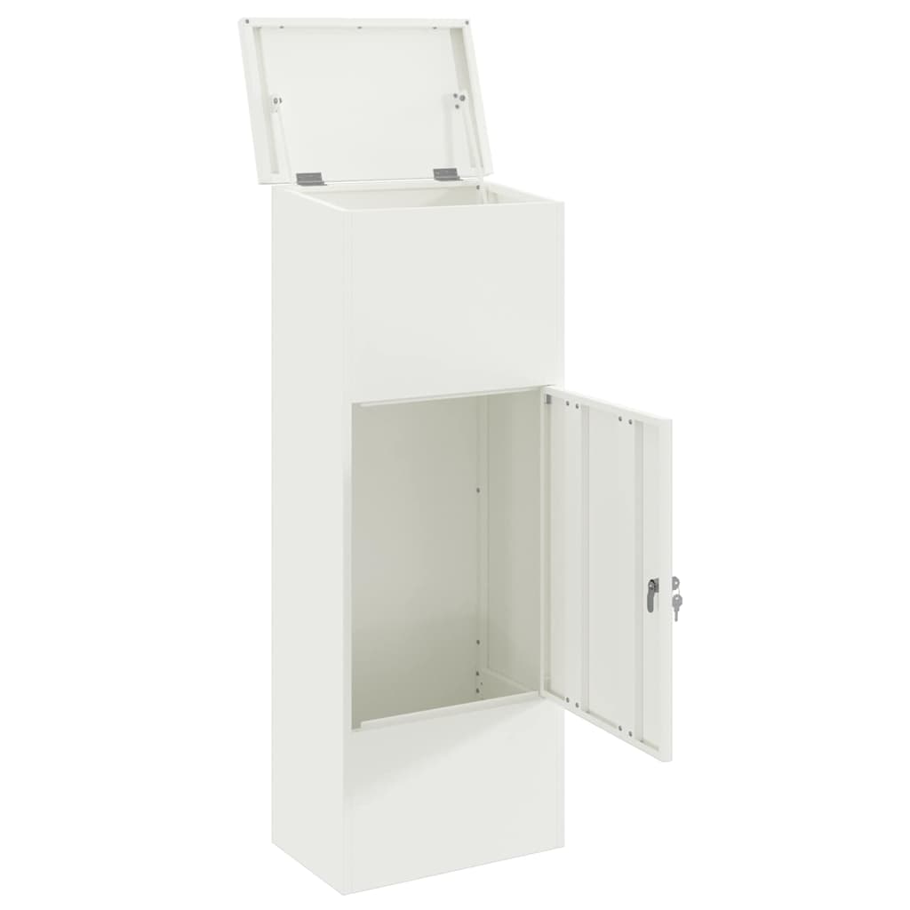 Pakke drop boks med opbevaring Hvid 44,5 x 29 x 110,5 cm Stål