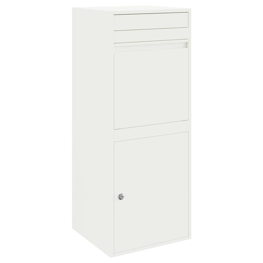 Pakke drop boks med opbevaring Hvid 41 x 38 x 103 cm Stål