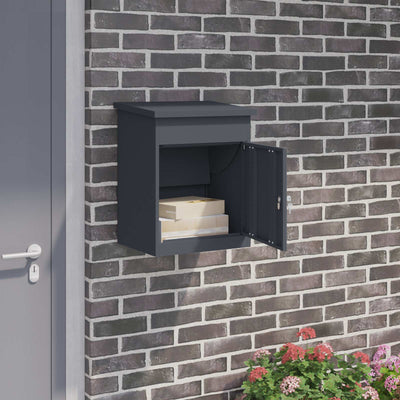Pakke drop boks med opbevaring Antracit 47,5 x 38 x 59 cm Stål