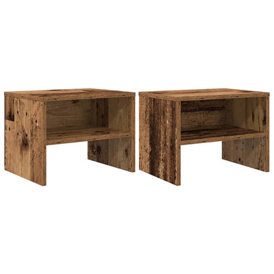 Natskab 2 pcs Gammelt træ 40 x 40 x 30 cm Konstrueret træ
