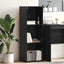 Bogreol Sort eg 40 x 30 x 114 cm Konstrueret træ