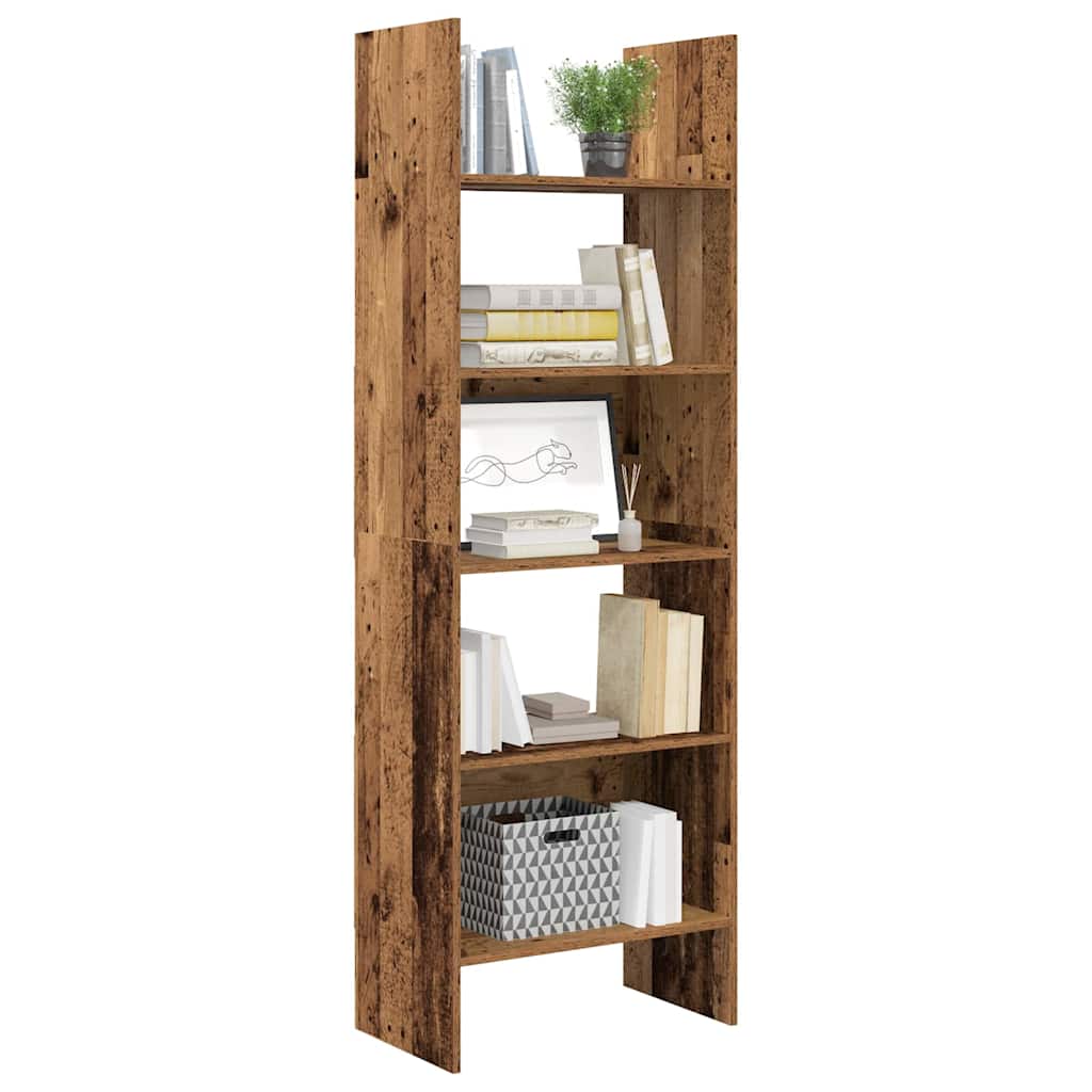 Bogskab Gammelt træ 60 x 35 x 180 cm Konstrueret træ