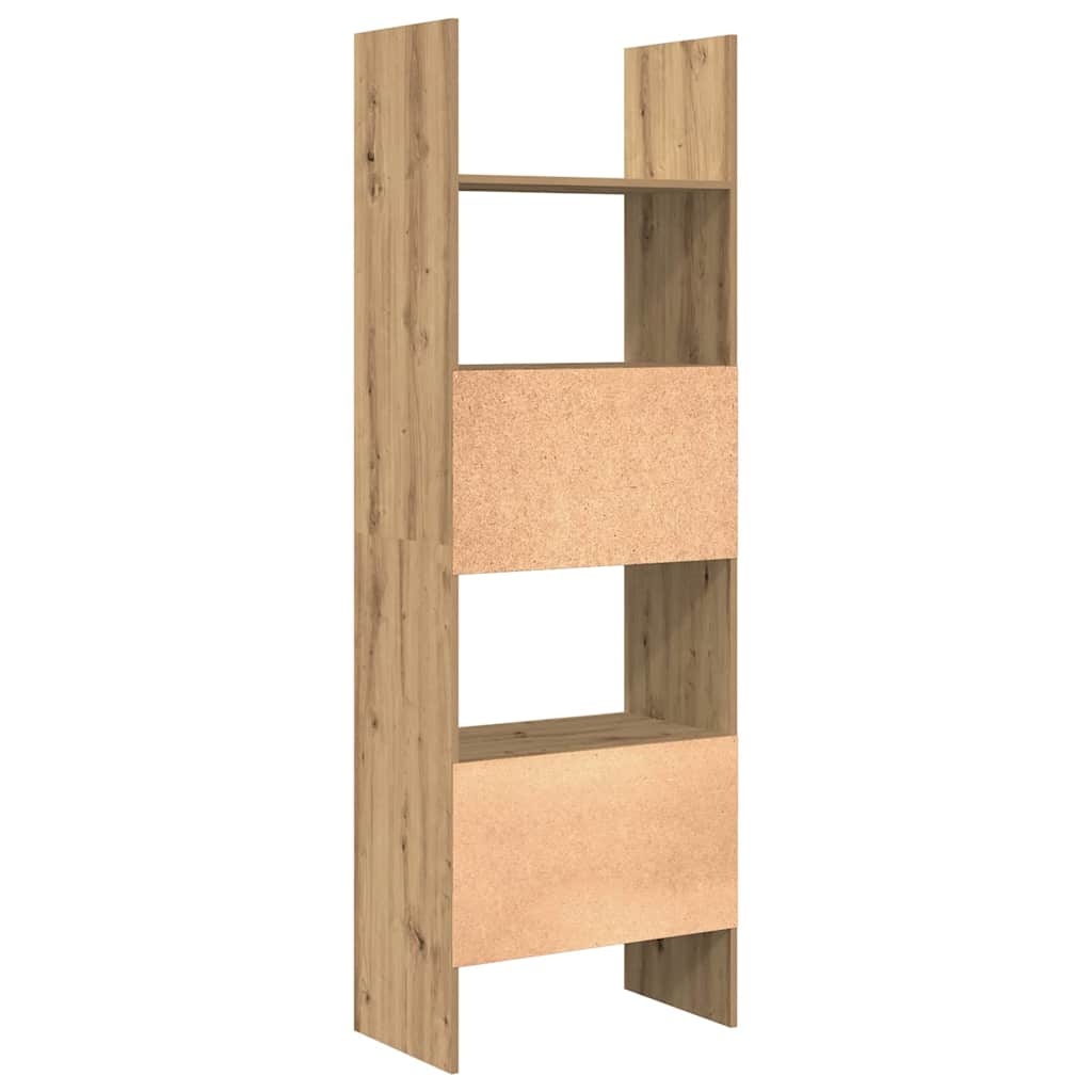 Bogskab 5 niveauer 60 x 35 x 180 cm Konstrueret træ