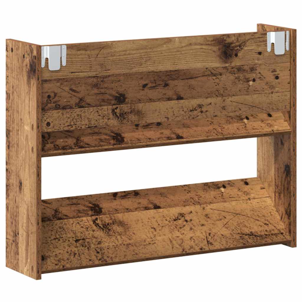 Sko skab 2 pcs Gammelt træ 80 x 18 x 60 cm Konstrueret træ