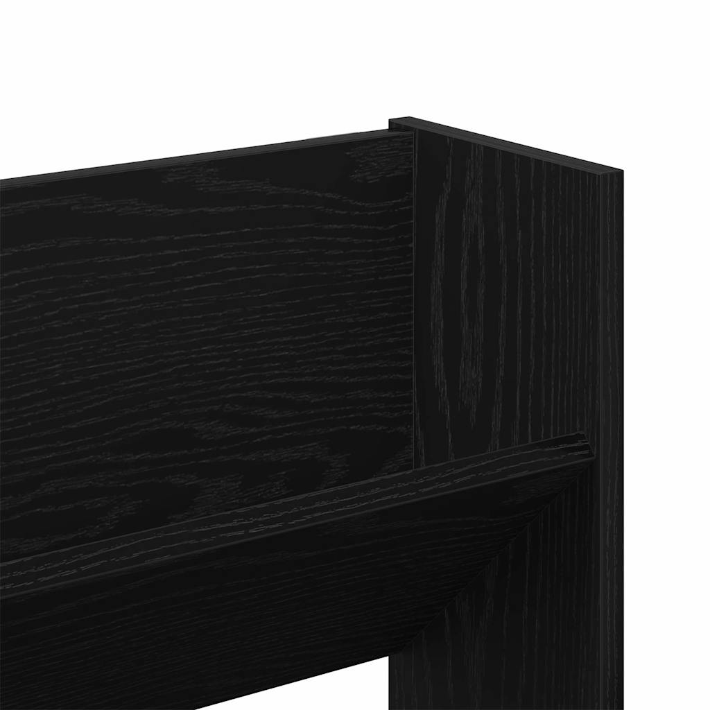 Sko skab 2 pcs Sort eg 83 x 18 x 60 cm Konstrueret træ