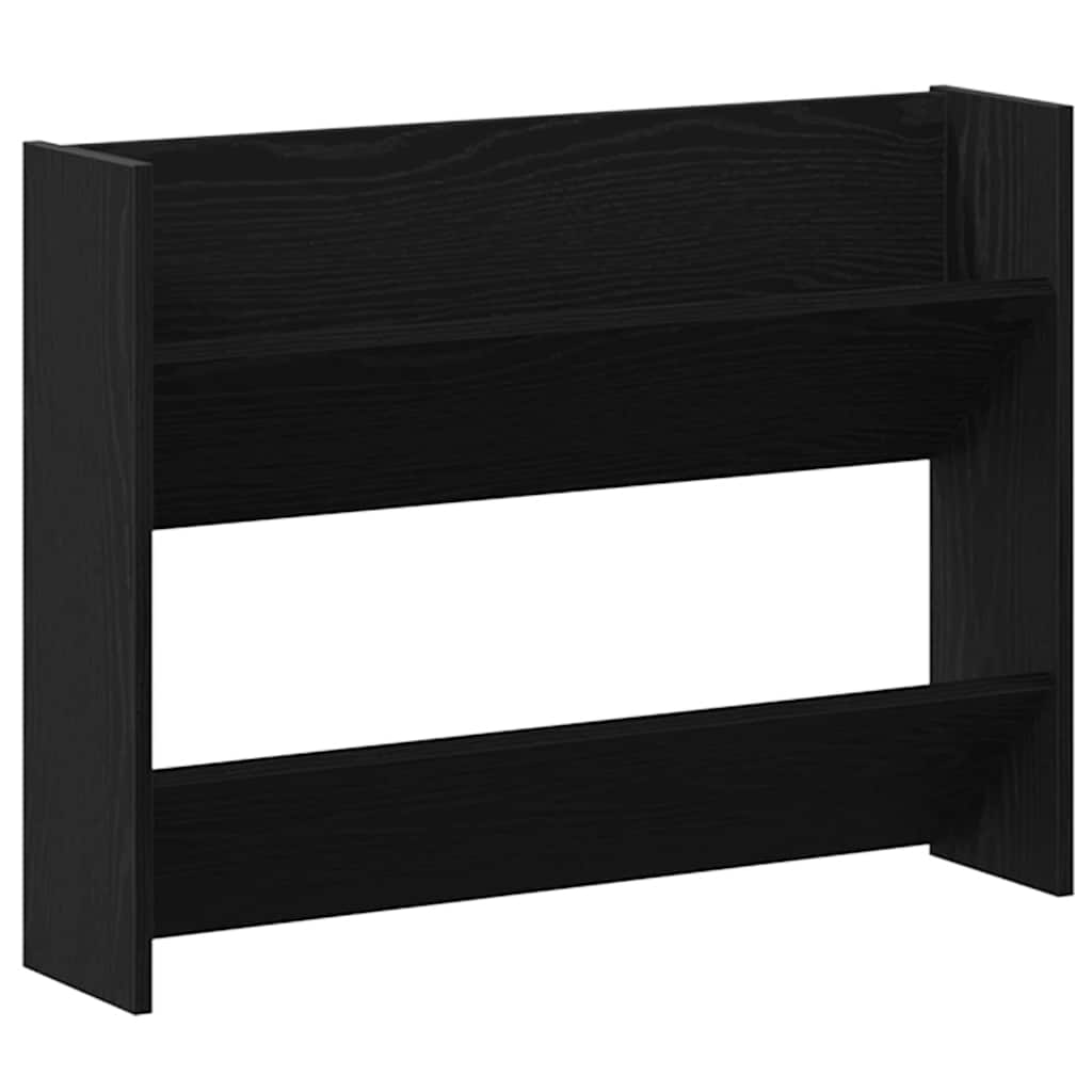 Sko skab 2 pcs Sort eg 83 x 18 x 60 cm Konstrueret træ