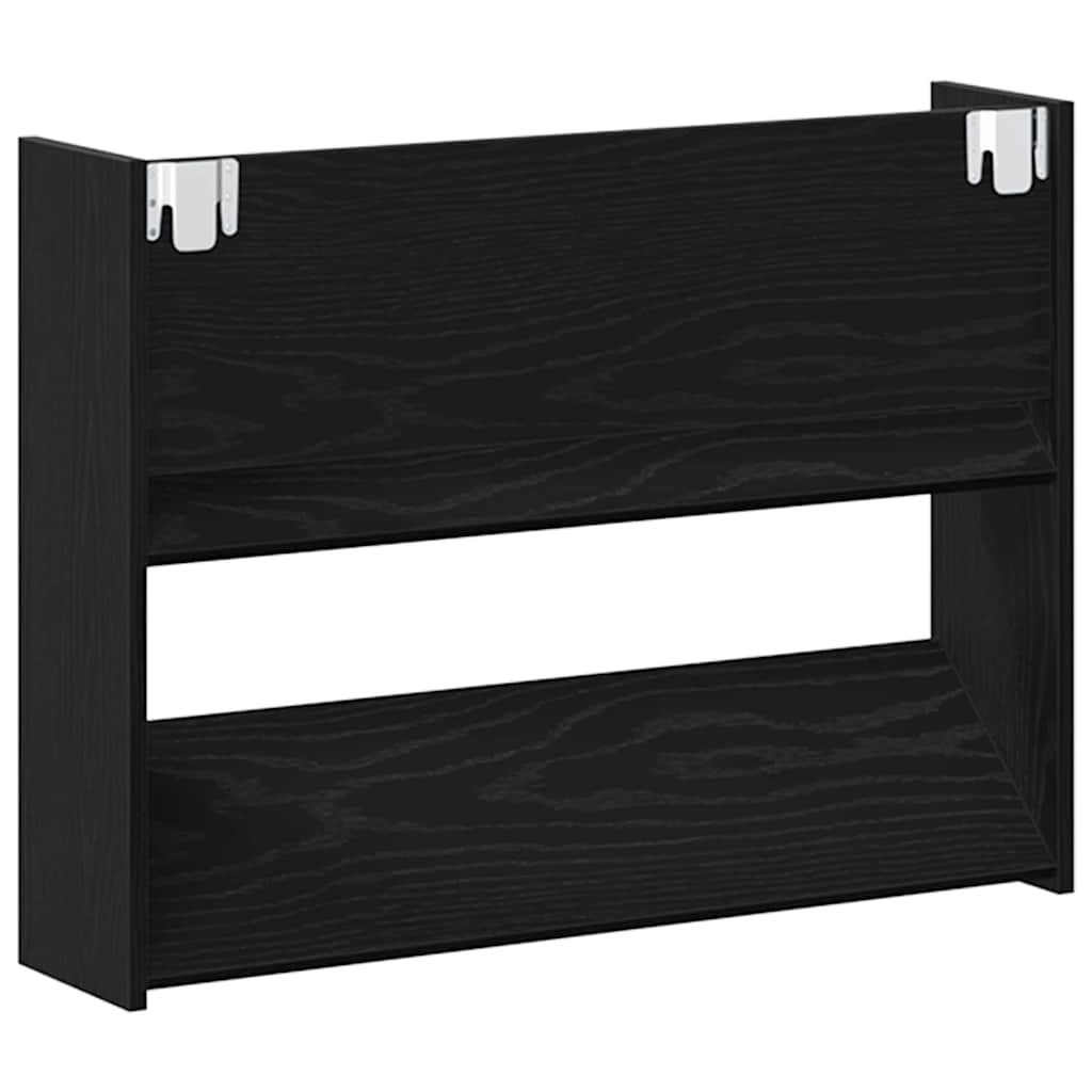Sko skab 2 pcs Sort eg 83 x 18 x 60 cm Konstrueret træ