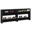 Sko skab 2 pcs Sort eg 83 x 18 x 60 cm Konstrueret træ