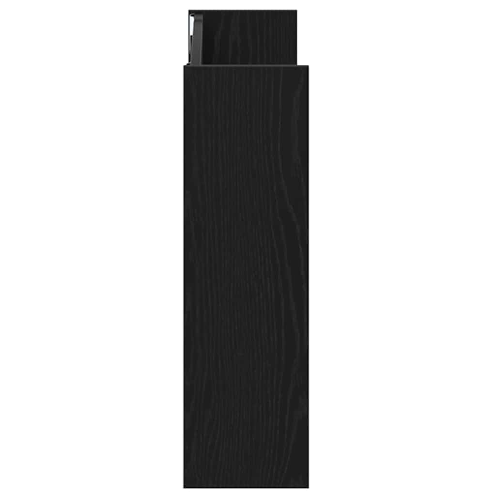 Sko skab 2 pcs Sort eg 83 x 18 x 60 cm Konstrueret træ