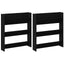 Sko skab 2 pcs Sort eg 86 x 18 x 90 cm Konstrueret træ