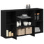 Sideboard Sort eg 120 x 30 x 75 cm Konstrueret træ