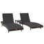 Solstol 3 pcs Brun 197 x 70 x 82 cm polyrattan