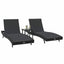 Solstol 3 pcs Sort 197 x 70 x 82 cm polyrattan