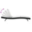 Solstol 3 pcs Sort og Hvid 197 x 70 x 82 cm polyrattan