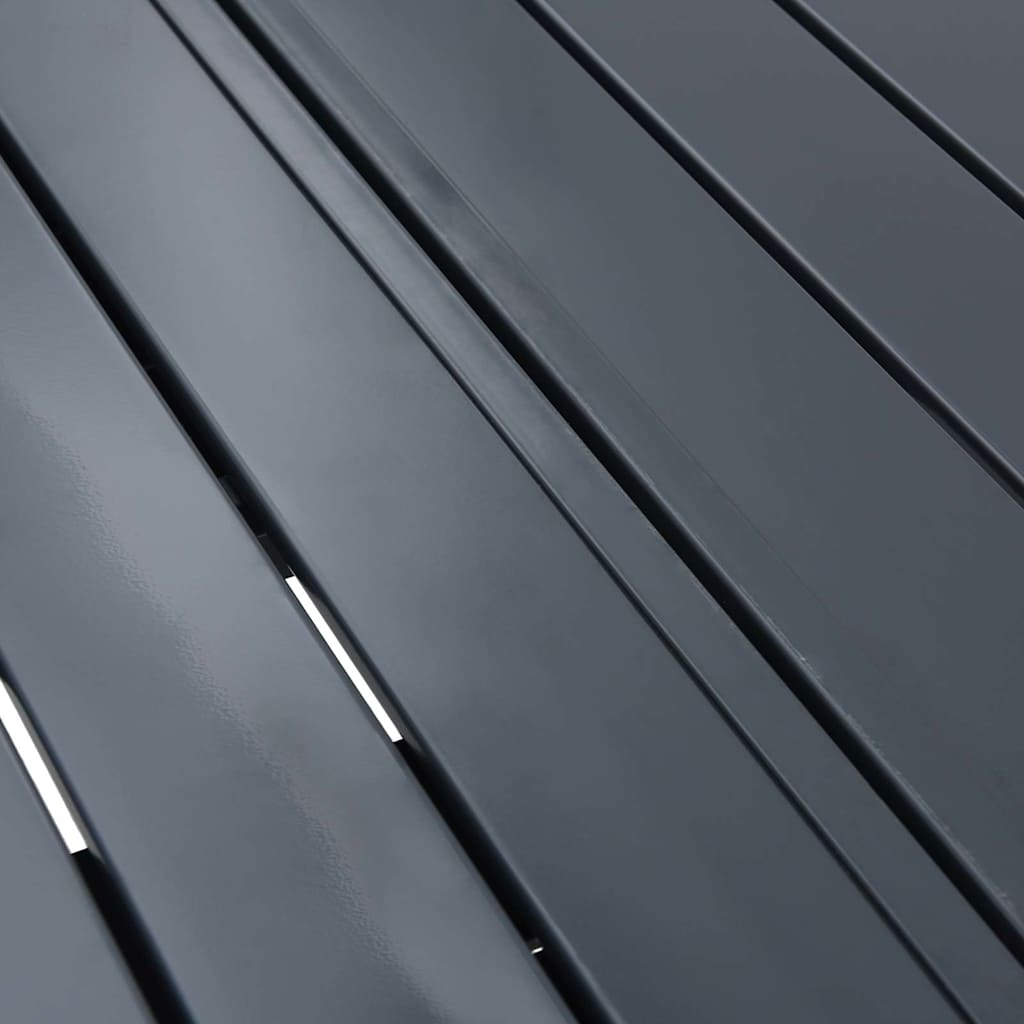 Udendørs middagsbord Foldbar Antracit 210 x 90 x 73 cm Stål
