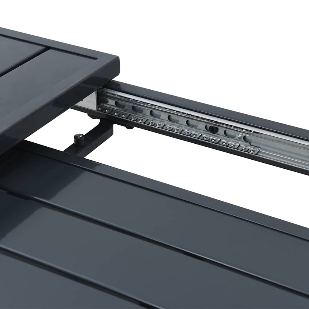Udendørs middagsbord Foldbar Antracit 210 x 90 x 73 cm Stål