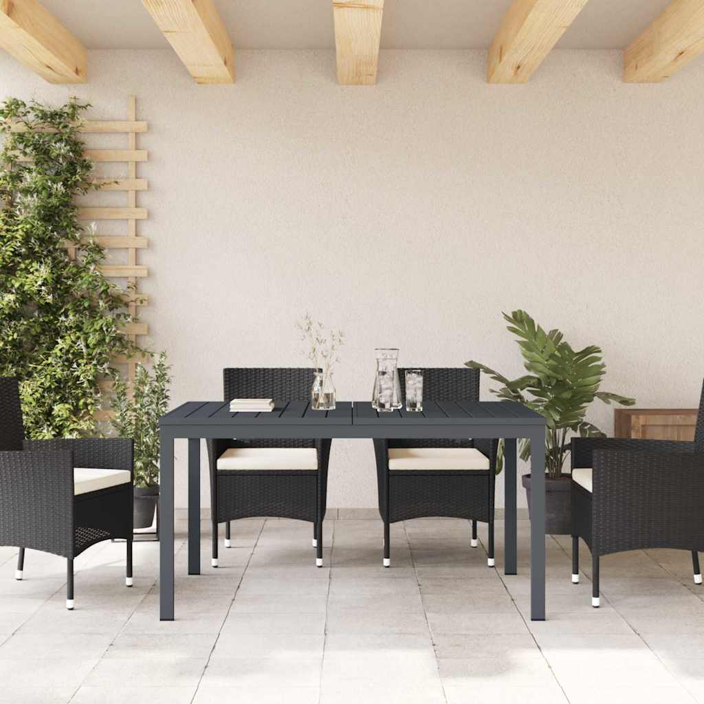 Udendørs middagsbord Foldbar Antracit 210 x 90 x 73 cm Stål