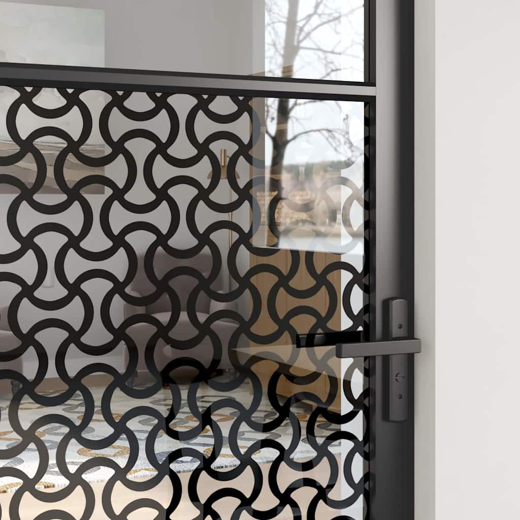 Glasdør Fretwork Sort 76 x 3,5 x 201,5 cm Aluminium
