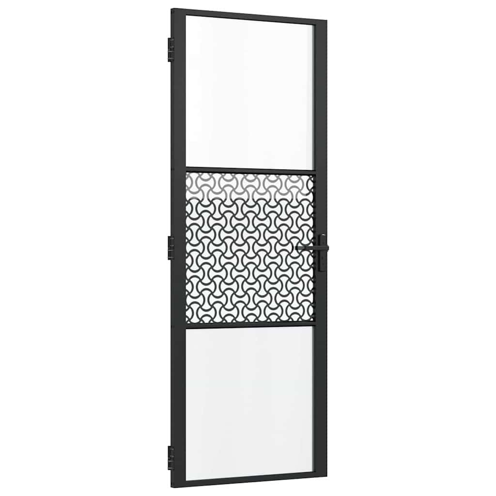 Glasdør Fretwork Sort 76 x 3,5 x 201,5 cm Aluminium