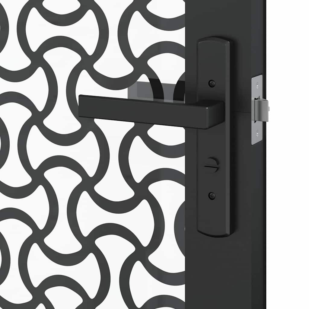 Glasdør Fretwork Sort 83 x 3,5 x 201,5 cm Aluminium