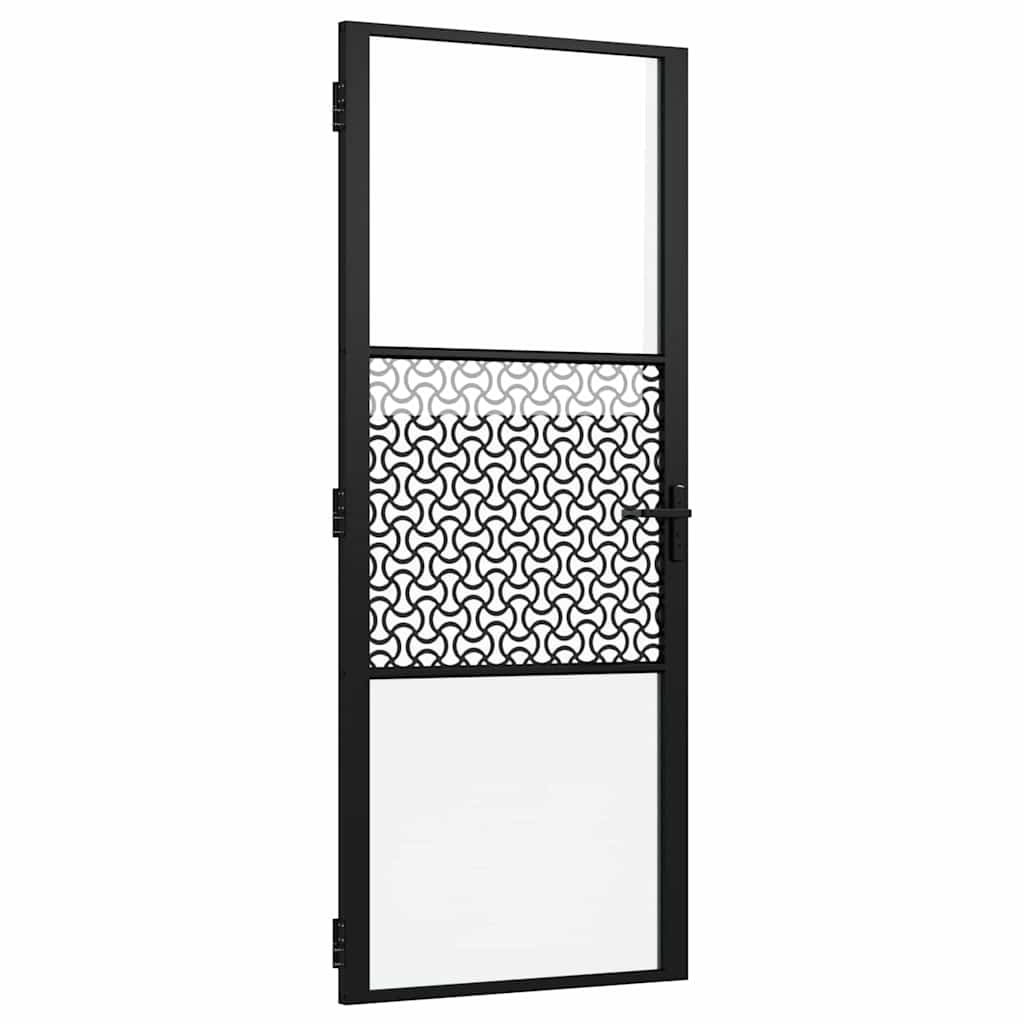 Glasdør Fretwork Sort 83 x 3,5 x 201,5 cm Aluminium