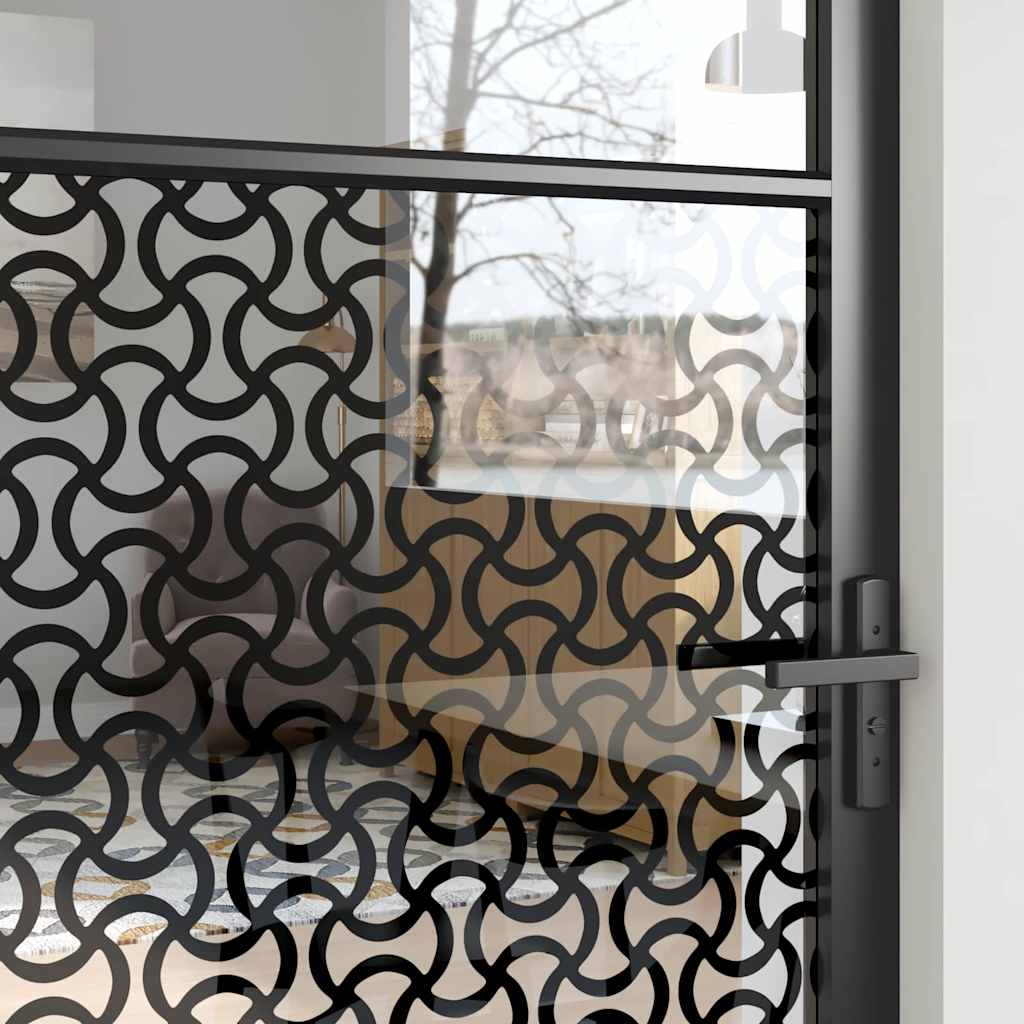 Glasdør Fretwork Sort 102,5 x 3,5 x 201,5 cm Aluminium