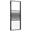 Glasdør Stribet Sort 83 x 3,5 x 201,5 cm Aluminium