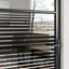 Glasdør Stribet Sort 93 x 3,5 x 201,5 cm Aluminium