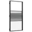 Glasdør Stribet Sort 102,5 x 3,5 x 201,5 cm Aluminium