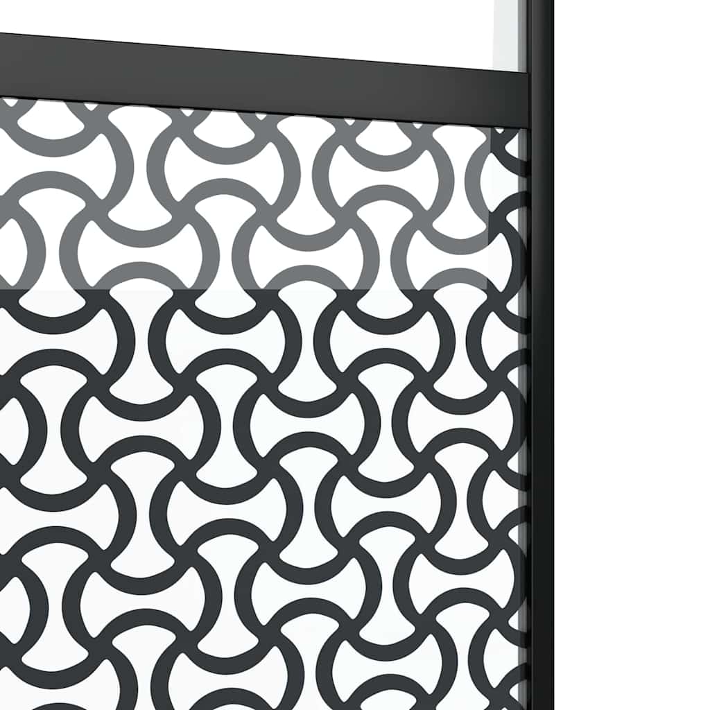 Glasdør Fretwork Sort 76 x 2 x 205 cm Aluminium