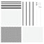 Glasdør Fretwork Sort 90 x 2 x 205 cm Aluminium