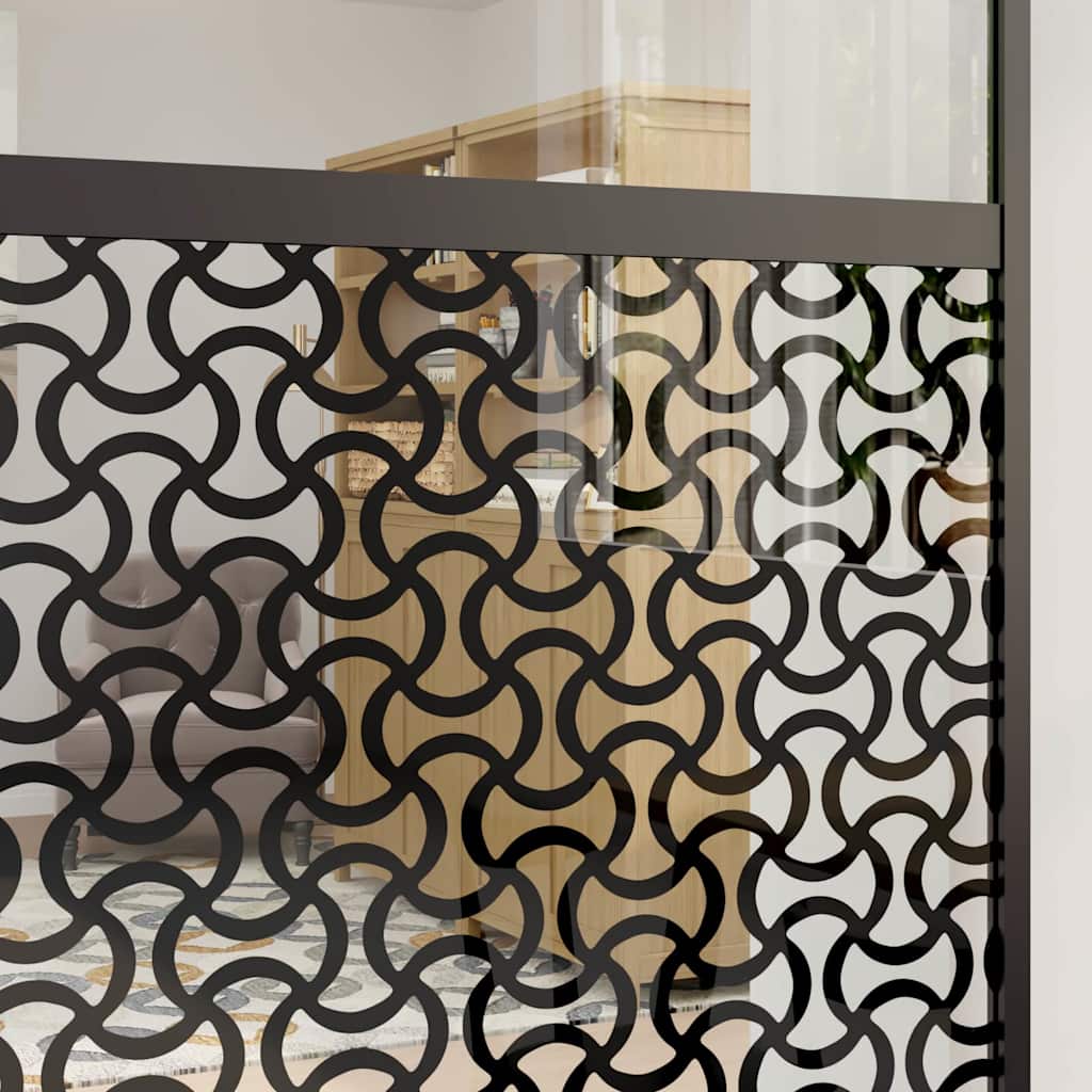 Glasdør Fretwork Sort 102,5 x 2 x 205 cm Aluminium