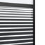 Glasdør Stribet Sort 76 x 2 x 205 cm Aluminium