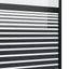 Glasdør Stribet Sort 90 x 2 x 205 cm Aluminium