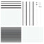 Glasdør Stribet Sort 90 x 2 x 205 cm Aluminium