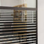 Glasdør Stribet Sort 90 x 2 x 205 cm Aluminium
