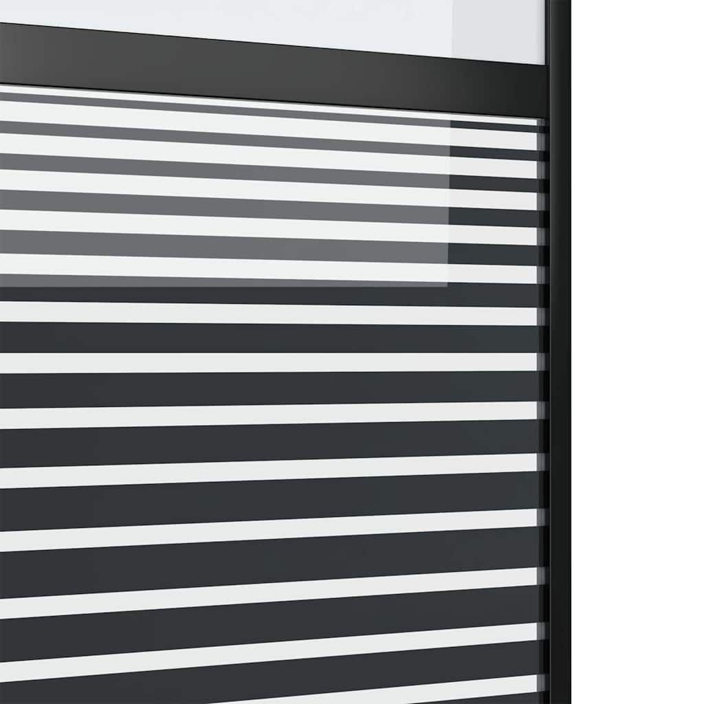 Glasdør Stribet Sort 102,5 x 2 x 205 cm Aluminium