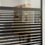 Glasdør Stribet Sort 102,5 x 2 x 205 cm Aluminium