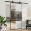 Glasdør Stribet Sort 102,5 x 2 x 205 cm Aluminium
