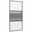 Glasdør Stribet Sort 102,5 x 2 x 205 cm Aluminium