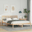 Sengestel med hovedgærde Brun 140 x 200 cm Massiv fyrretræ
