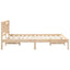 Sengestel med hovedgærde Brun 140 x 190 cm Massiv fyrretræ
