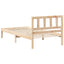 Sengestel med hovedgærde Brun 90 x 190 cm Massiv fyrretræ