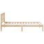 Sengestel med hovedgærde Brun 90 x 190 cm Massiv fyrretræ