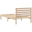 Sengestel med hovedgærde Brun 90 x 190 cm Massiv fyrretræ
