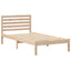 Sengestel med hovedgærde Brun 75 x 190 cm Massiv fyrretræ